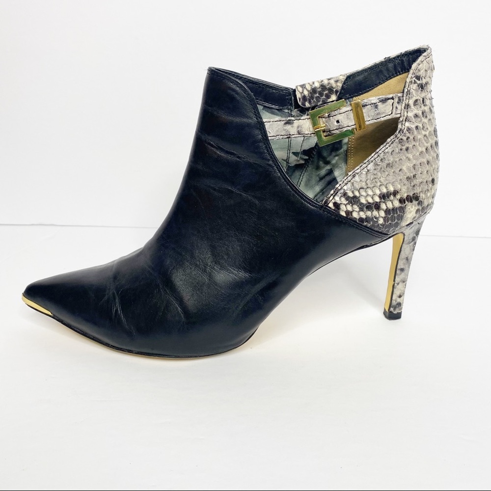 Ted Baker Snakeskin High Heel Booties Size 40.5